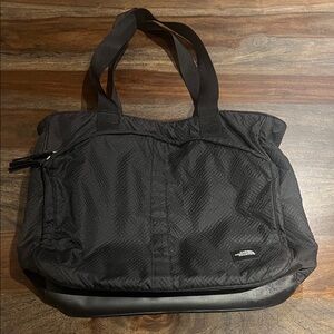 The North Face Black Nylon Multi Pocket Tote Bag Travel Bag